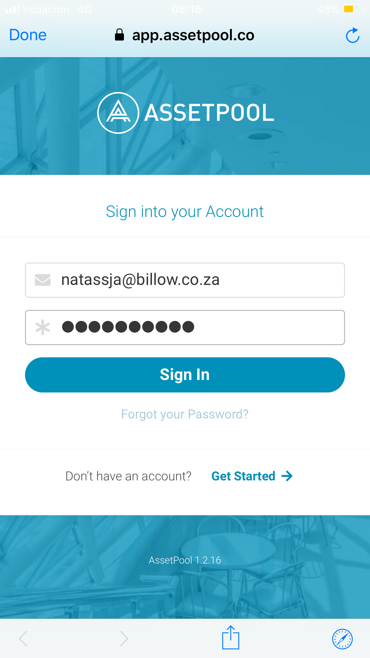 assetpool native sign in