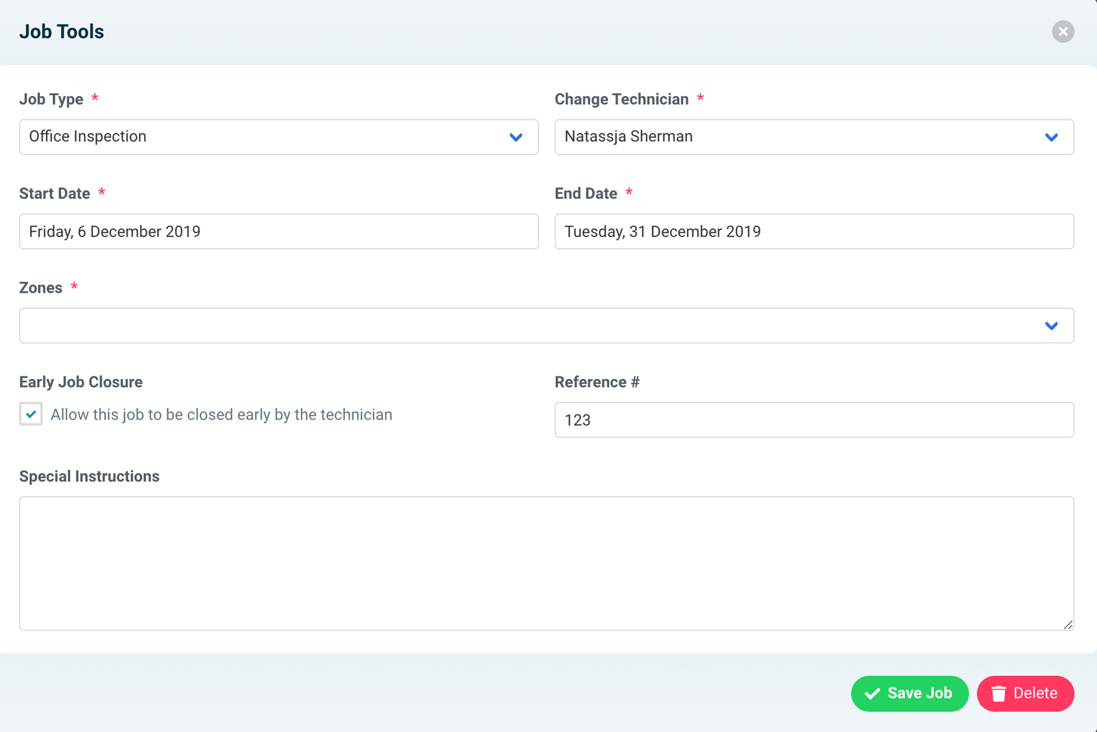 Assetpool Single Job Save
